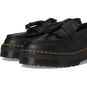 Dr Martens Adrian Quad Platform Loafer w/Tassle M 8 / W 9 Black Leather NEW